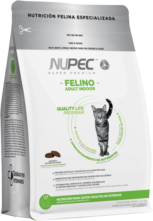 Croquetas, Felino, NUPEC, Adult indoor (1.5kg)