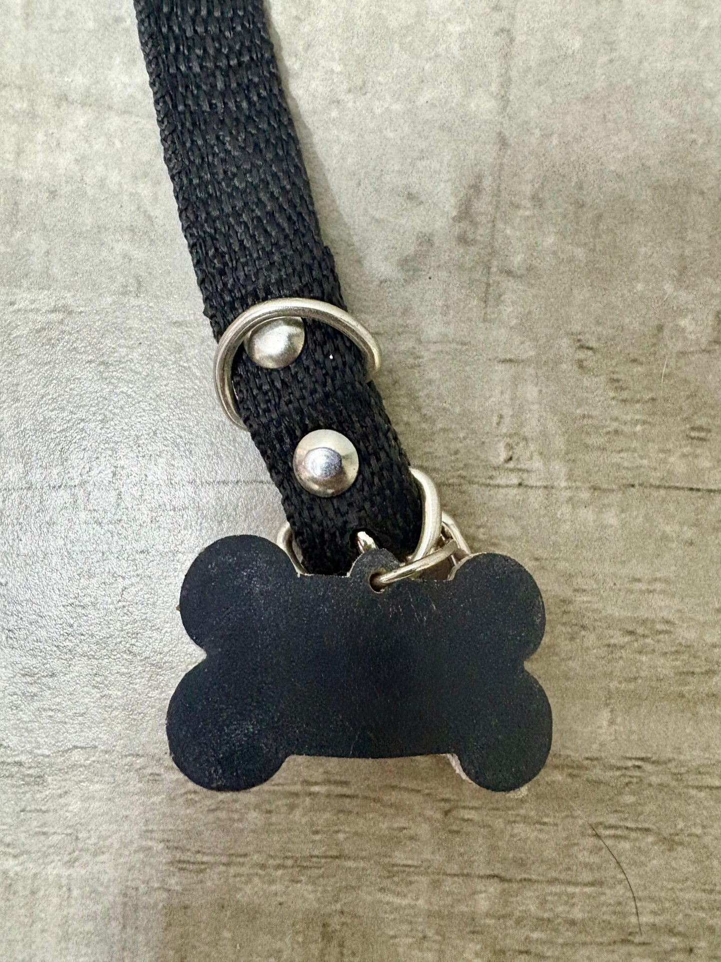 Collar, Caninos y Felinos, Negro con hueso rosa y negro (1pieza)